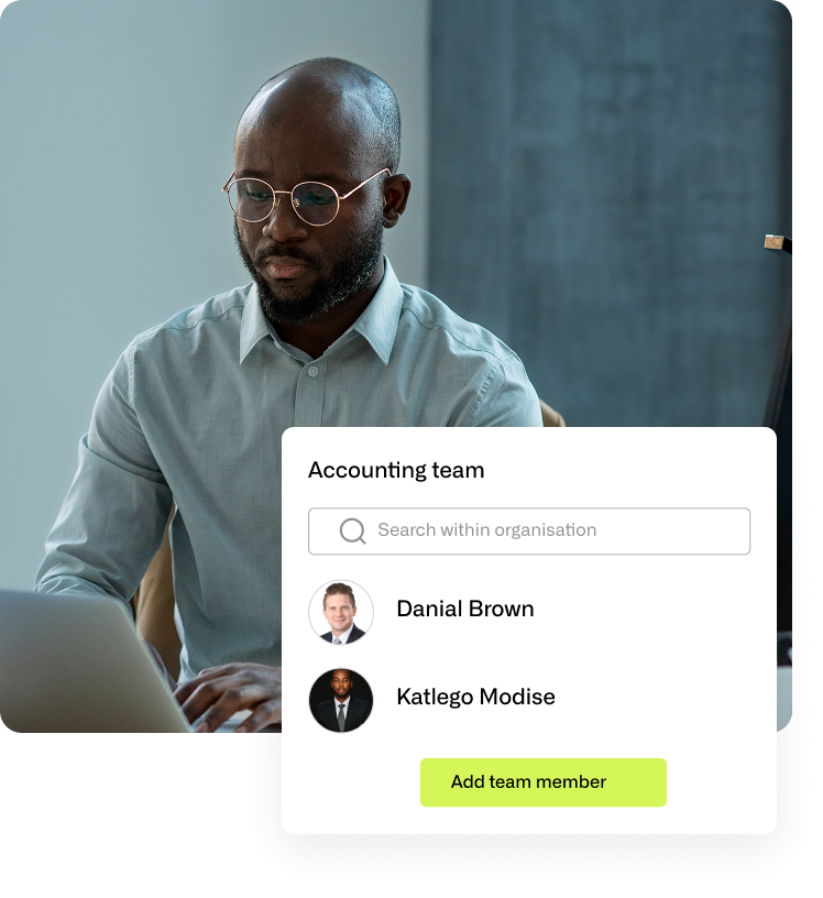 SAVA debit cards and team management interface